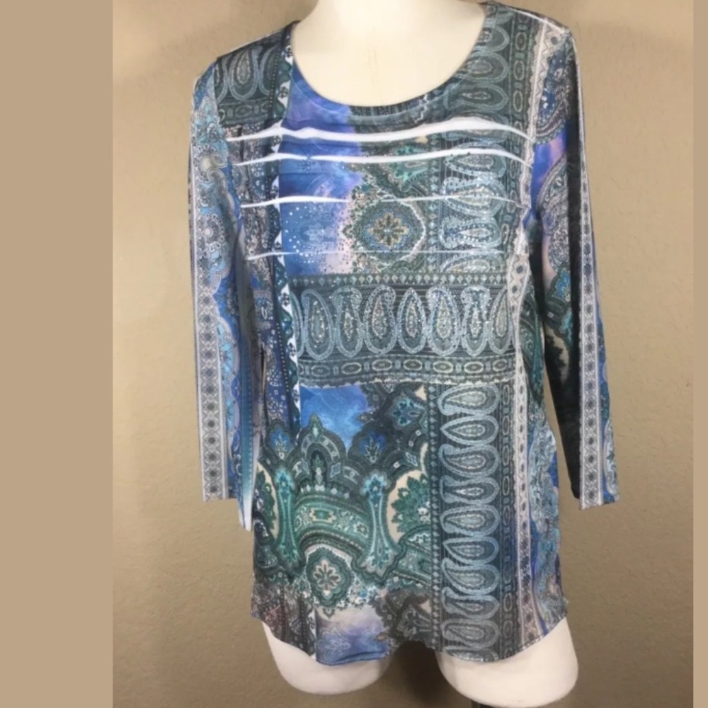 Chico’s Rhinestone Pullover Top